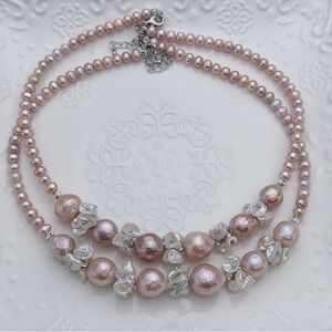 X277 Handmade Freshwater Baroque Pearl Necklace